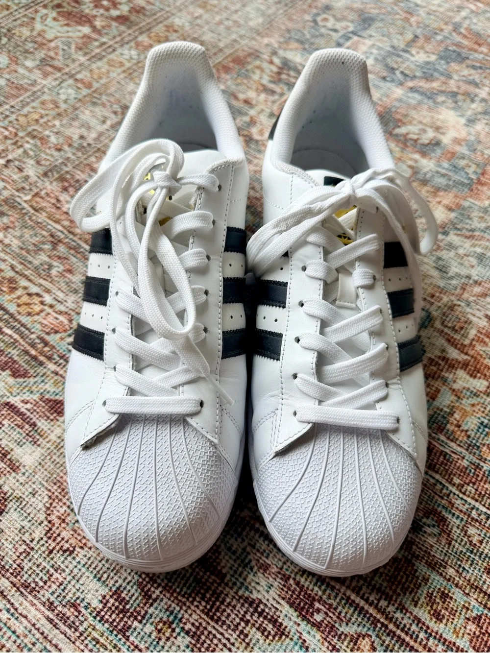 Adidas Originals Superstar Leather Sneakers White Black Men’s Size 11